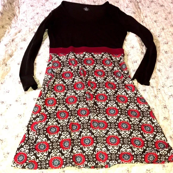 Prana Dark brown and floral Dress Medium - Picture 2 of 9